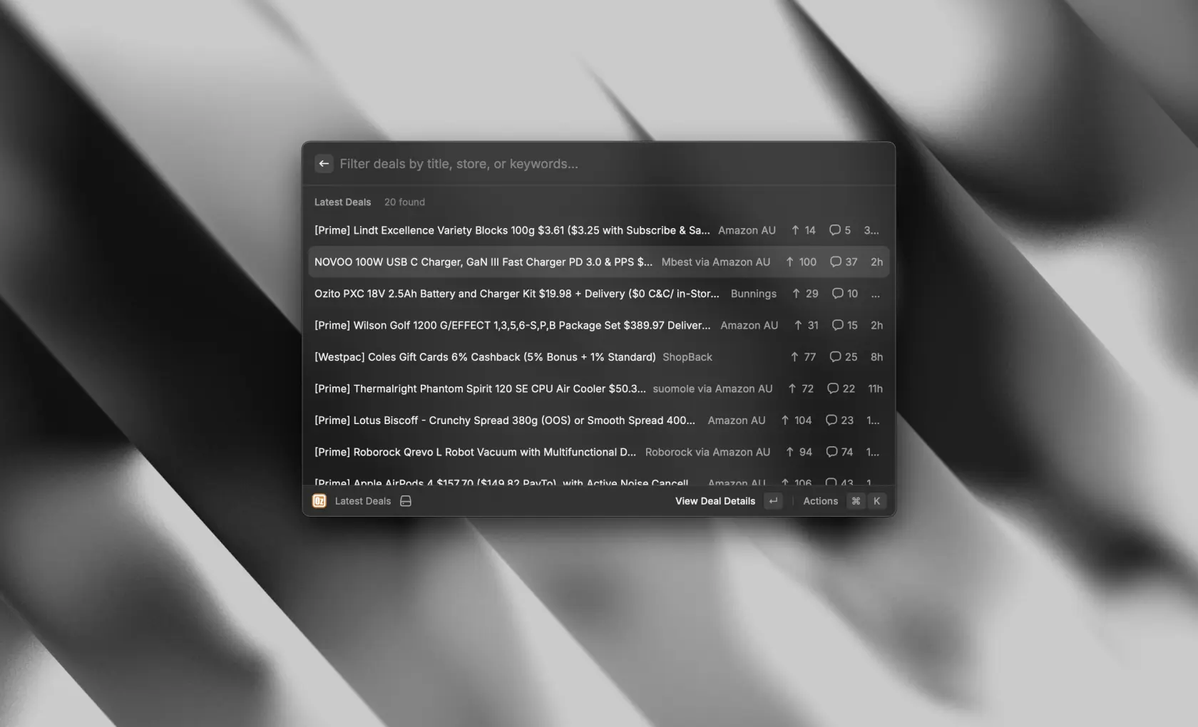 OzBargain Raycast Demo